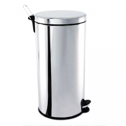 Lixeira C/Pedal/Balde 30L Inox – Megabor